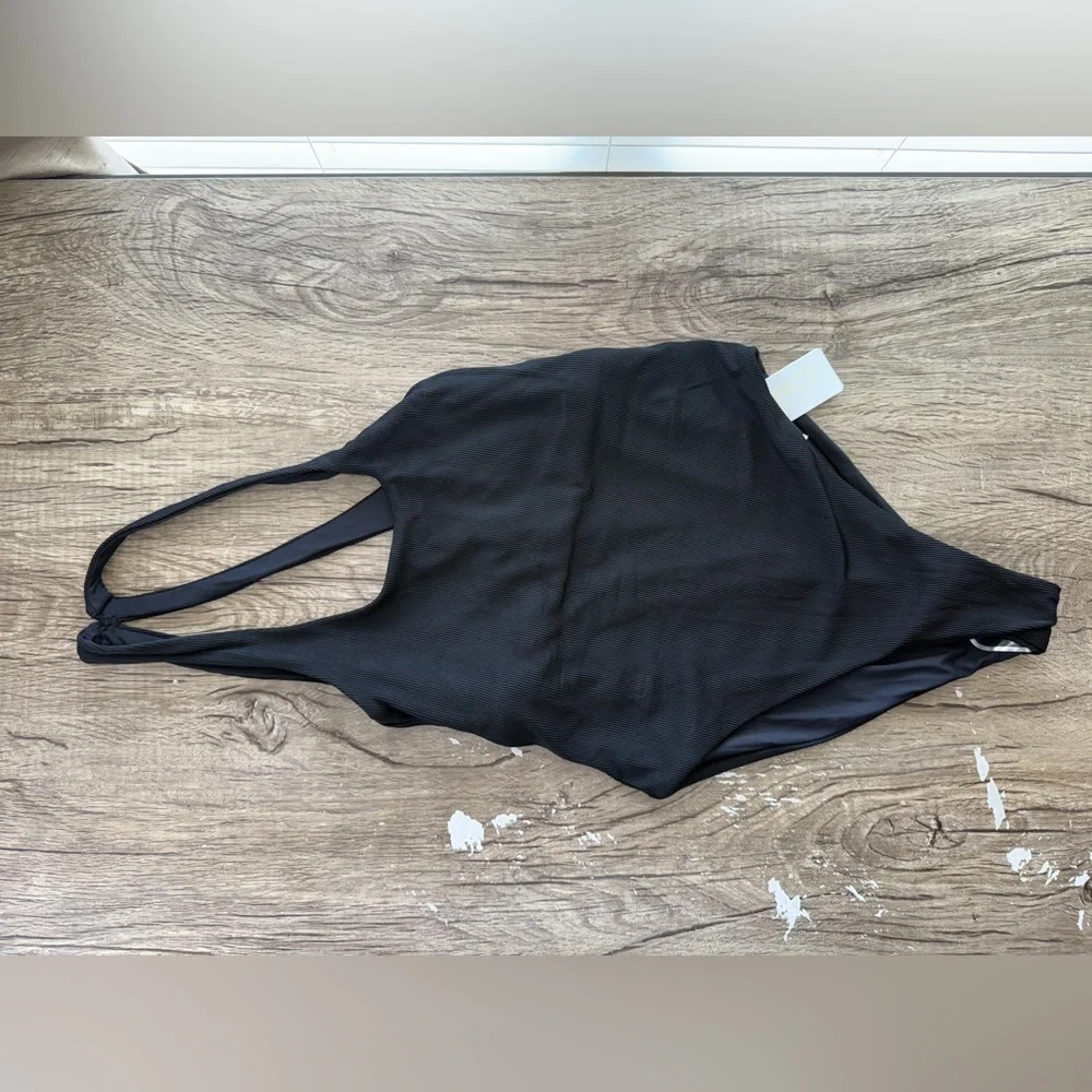 L*Space Phoebe One Piece in Black‎ Ribbed One Shoulder Size 8 NWT_2